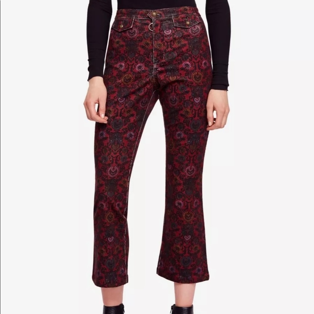 Free People Paisley Pants Size 8